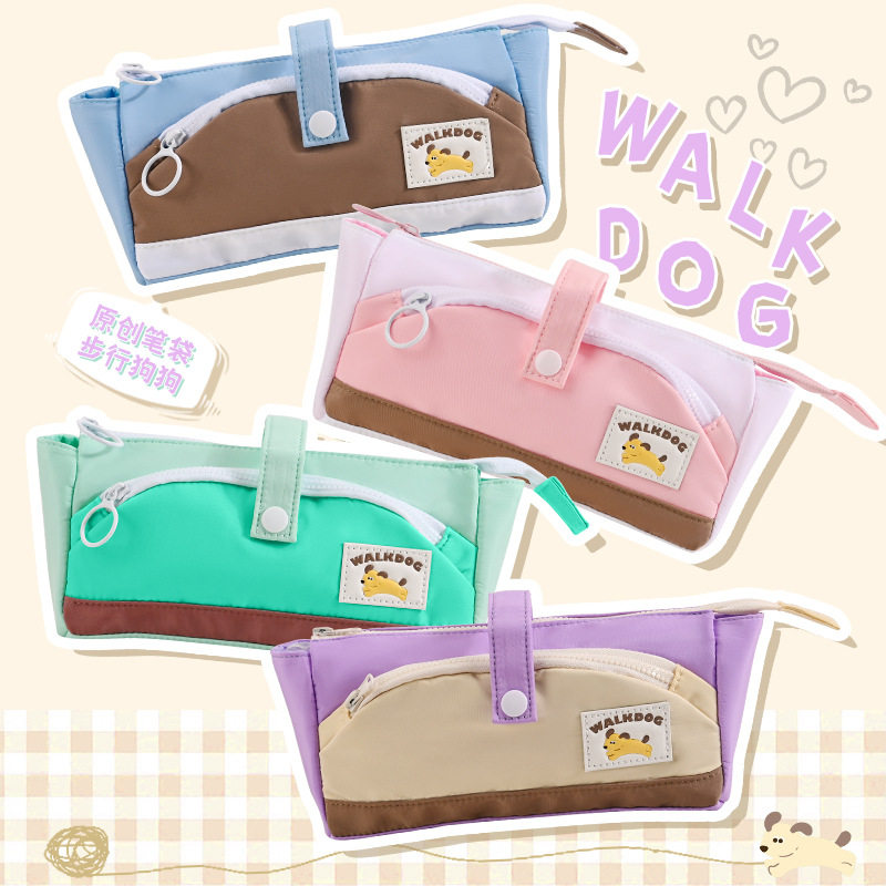 创意笔袋ins高颜值卡通可爱女生铅笔袋小众小学生大容量耐脏笔袋