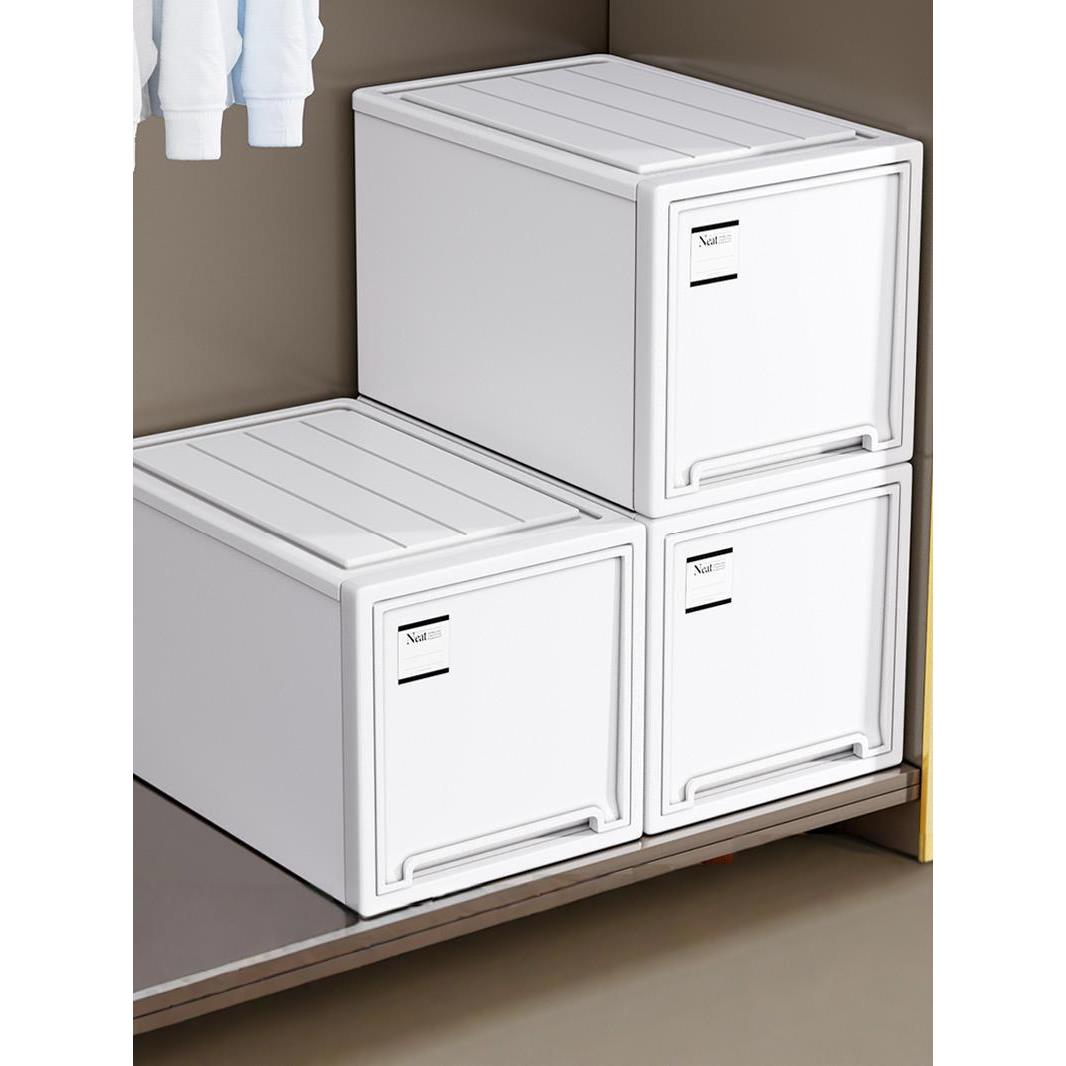 抽屉式收纳箱家用加厚衣服收纳柜子储物盒内衣物收纳盒塑料整理箱