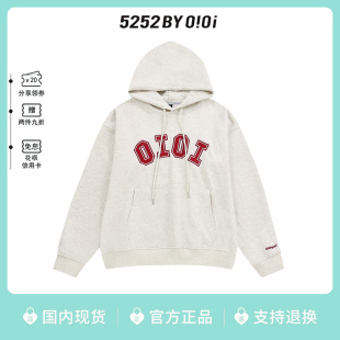 【现货】韩国oioi卫衣女ROSE同款秋冬季新款字母刺绣连帽外套上衣