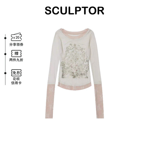 韩代SCULPTOR长袖T恤直井怜同款