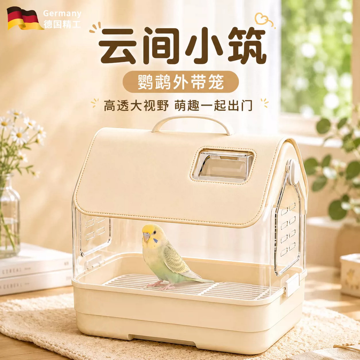 鹦鹉外出笼手提便携冬季保暖玄凤