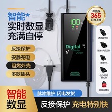 电动车电瓶充电器48v60v72v适用爱玛雅迪台铃小刀新日自动断电