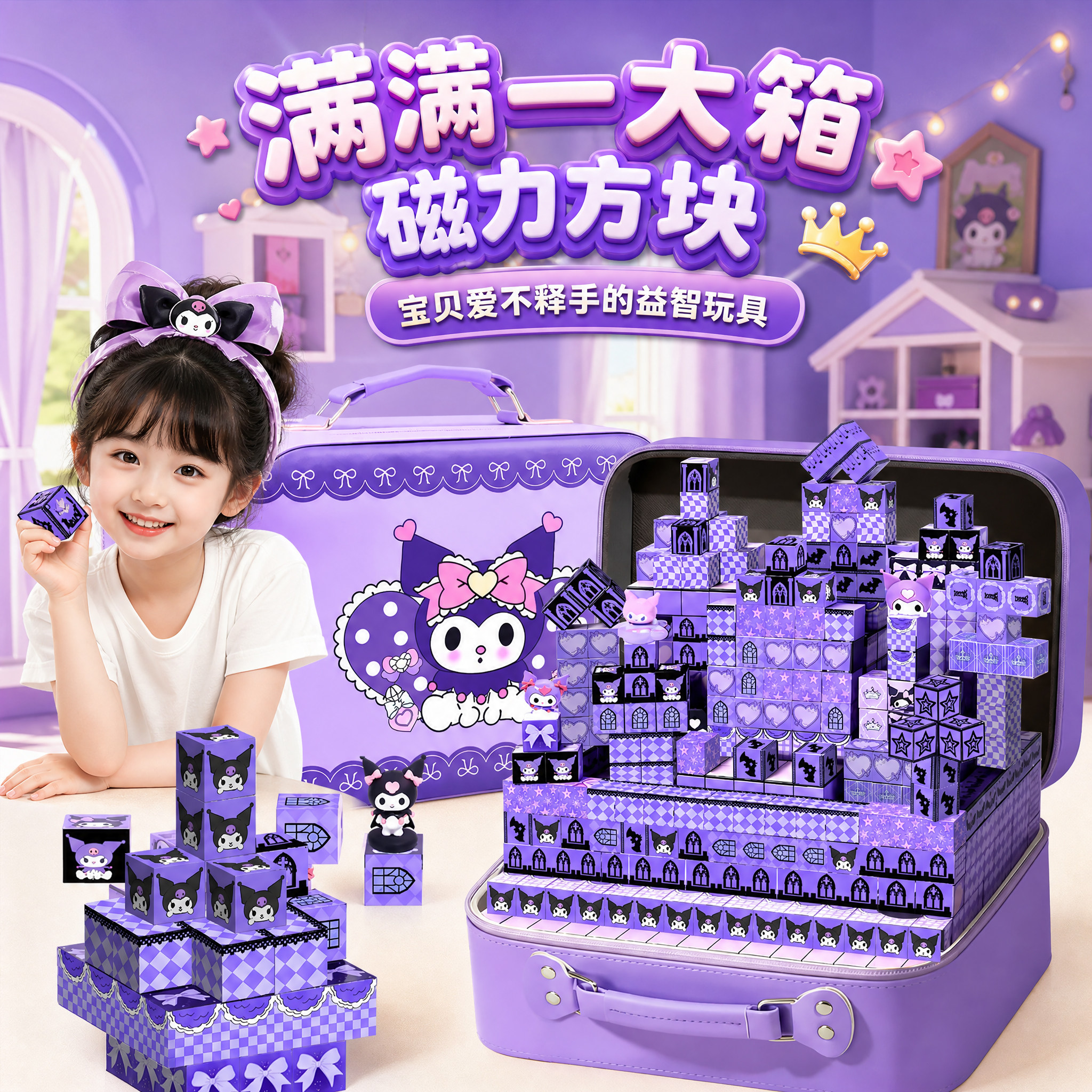 儿童磁力片方块磁吸积木