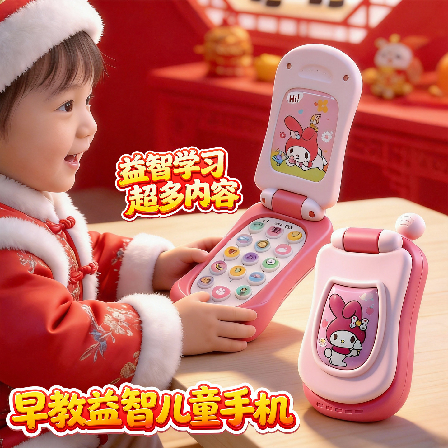 儿童早教仿真手机玩具宝宝1岁3以上婴儿音乐电话新年礼物学习启蒙,玩具/童车/益智/积木/模型,早教机/点读学习/拼音机,淘宝优惠券,粉丝福利购,淘宝优惠卷