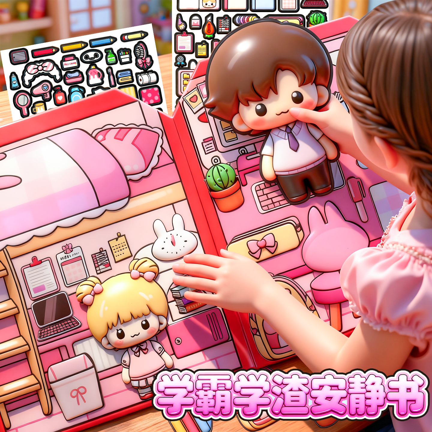 学霸学渣安静书贴纸书