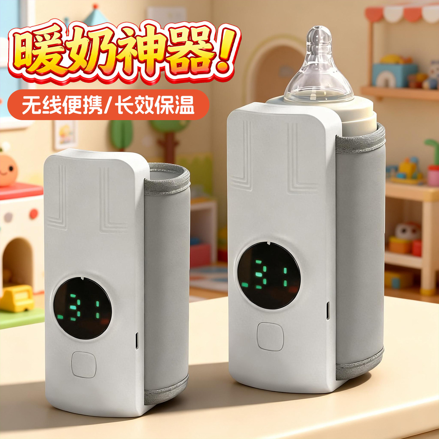 婴儿奶瓶保温套无线不插电适用世喜贝亲暖奶神器加热恒温便携外出