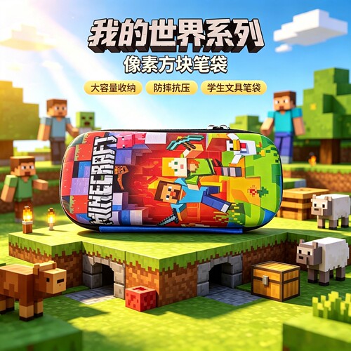 我的世界笔袋文具盒开学礼物