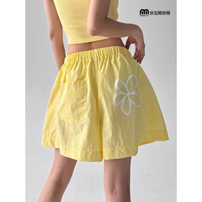 休闲运动短裤女夏季2025新款高腰