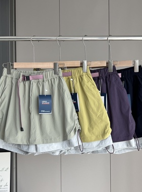 南油系列清货！夏季山系户外松紧腰防走光透气速干运动短裤裙裤女