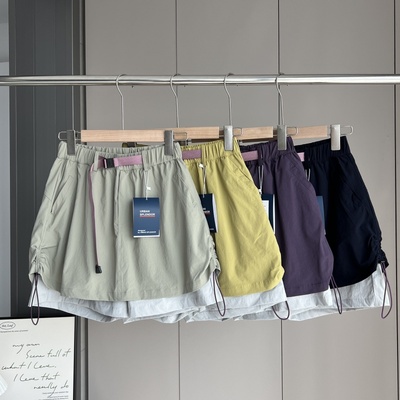 松紧腰防走光透气速干运动短裤裙