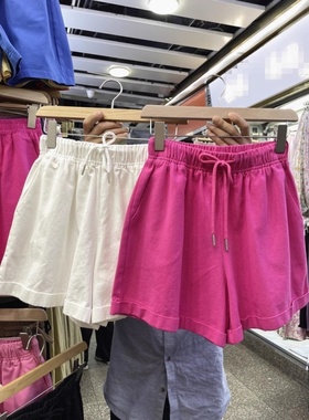 南油系列清货！夏日多巴胺糖果色高腰宽松显瘦百搭抽绳阔腿短裤女