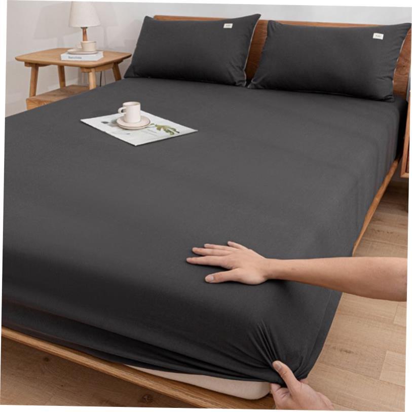 soft bed sheets fitted sheet cotton set 床垫套 纯色床笠床单