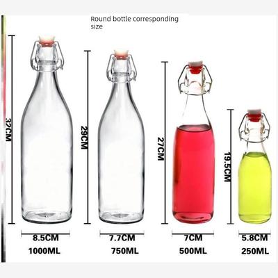 Clasp glass sealed water bottle enzyme wine juice bottle 1