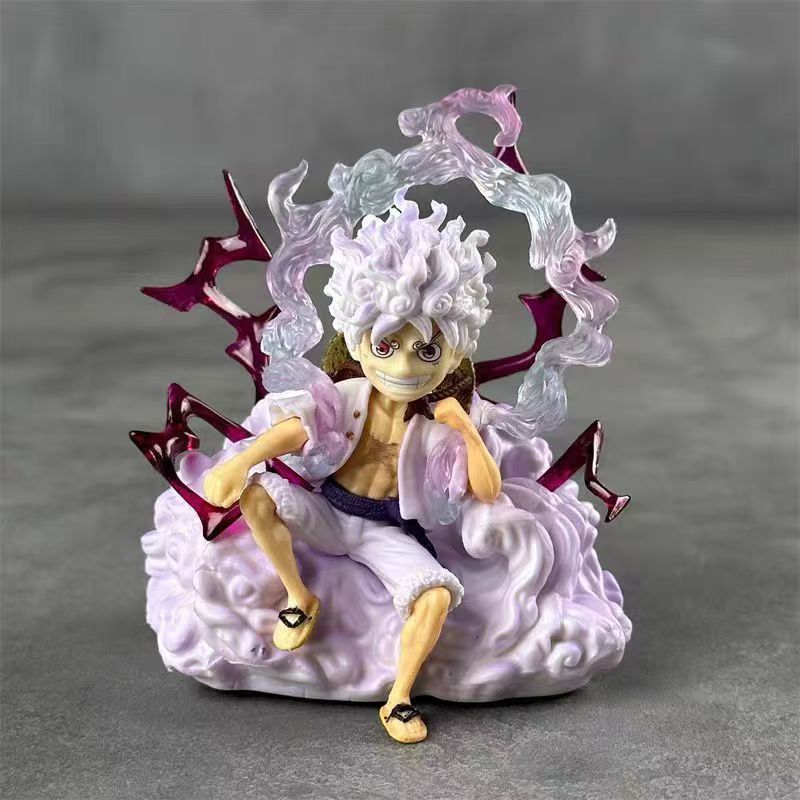 海贼王 五档尼卡路飞 坐姿尼卡路飞手办动漫周边汽车桌面摆件玩具