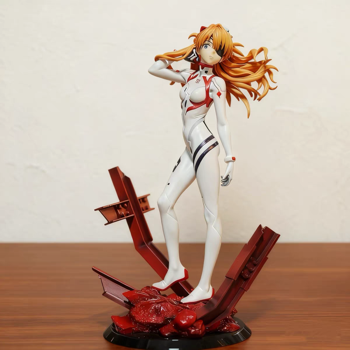 优质白色明日香战斗服手办 福音战士eva动漫生日礼物二次元美少女