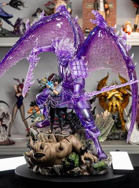 火影忍者潮流手办GK须佐能乎佐助宇智波鼬九尾鸣人摆件男孩礼物