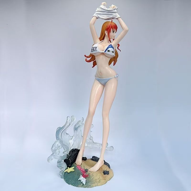 海贼王手办泳装娜美雕像动漫航海王美少女雕像公仔模玩草帽团摆件