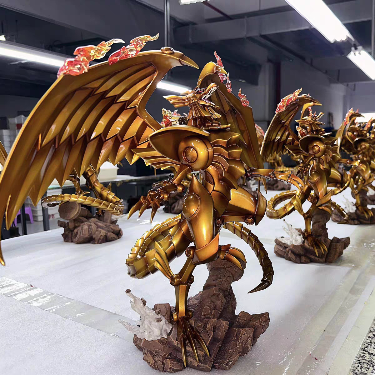 游戏王翼神龙手办第三形态游城十代三幻神太阳神雕像摆件巨神兵图片