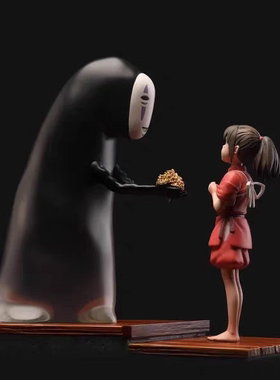 国产神隐手握系列千与千寻小千无脸男GK雕像手办桌面摆件公仔玩具