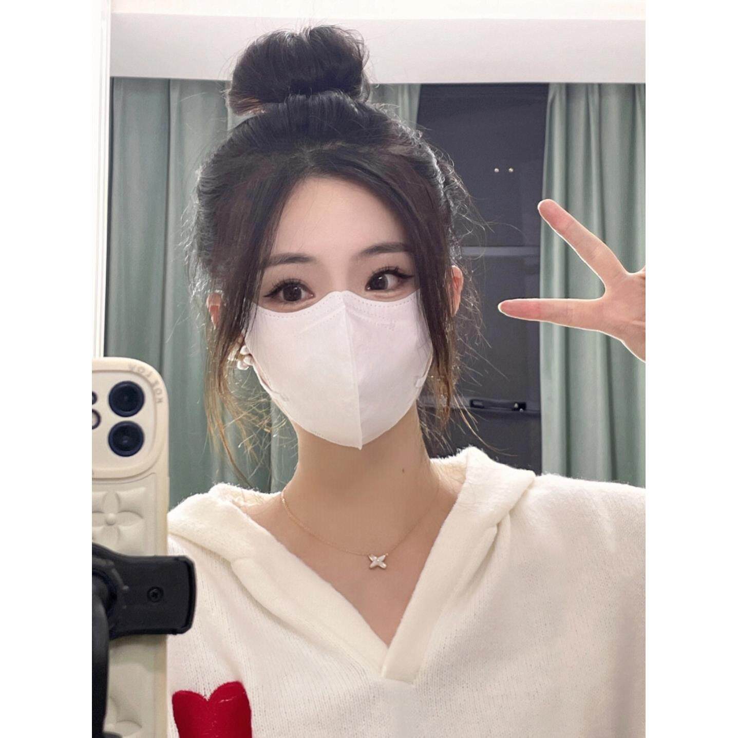 口罩口罩透气脸一次性口罩四层口罩立体显瘦生活防护v口罩3d奥美