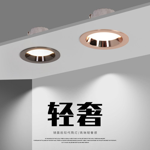 轻奢家用客厅走廊过道卧室筒灯