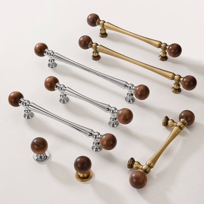 法式实木拉手黄铜中古风把手橱柜门衣柜鞋柜抽屉新中式极简风拉手,基础建材,小拉手,淘宝优惠券,粉丝福利购,淘宝优惠卷