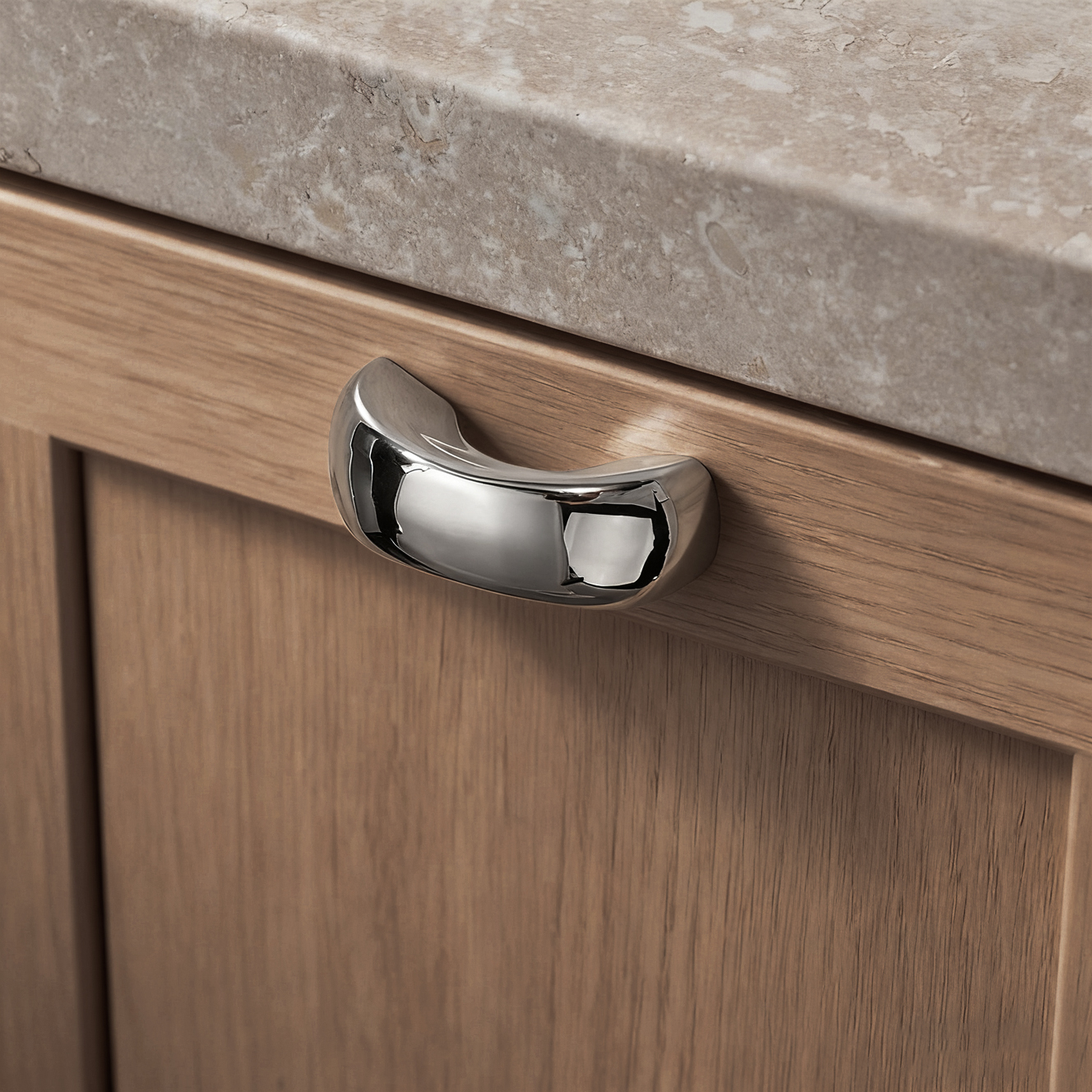 法式亮银色轻奢拉手抽屉橱柜衣柜门把手现代极简中古风奶油风拉手