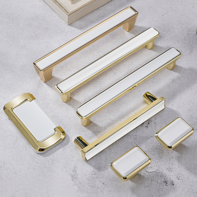 意式法式轻奢金色衣柜门拉手现代简约橱柜柜子把手北欧抽屉单孔小