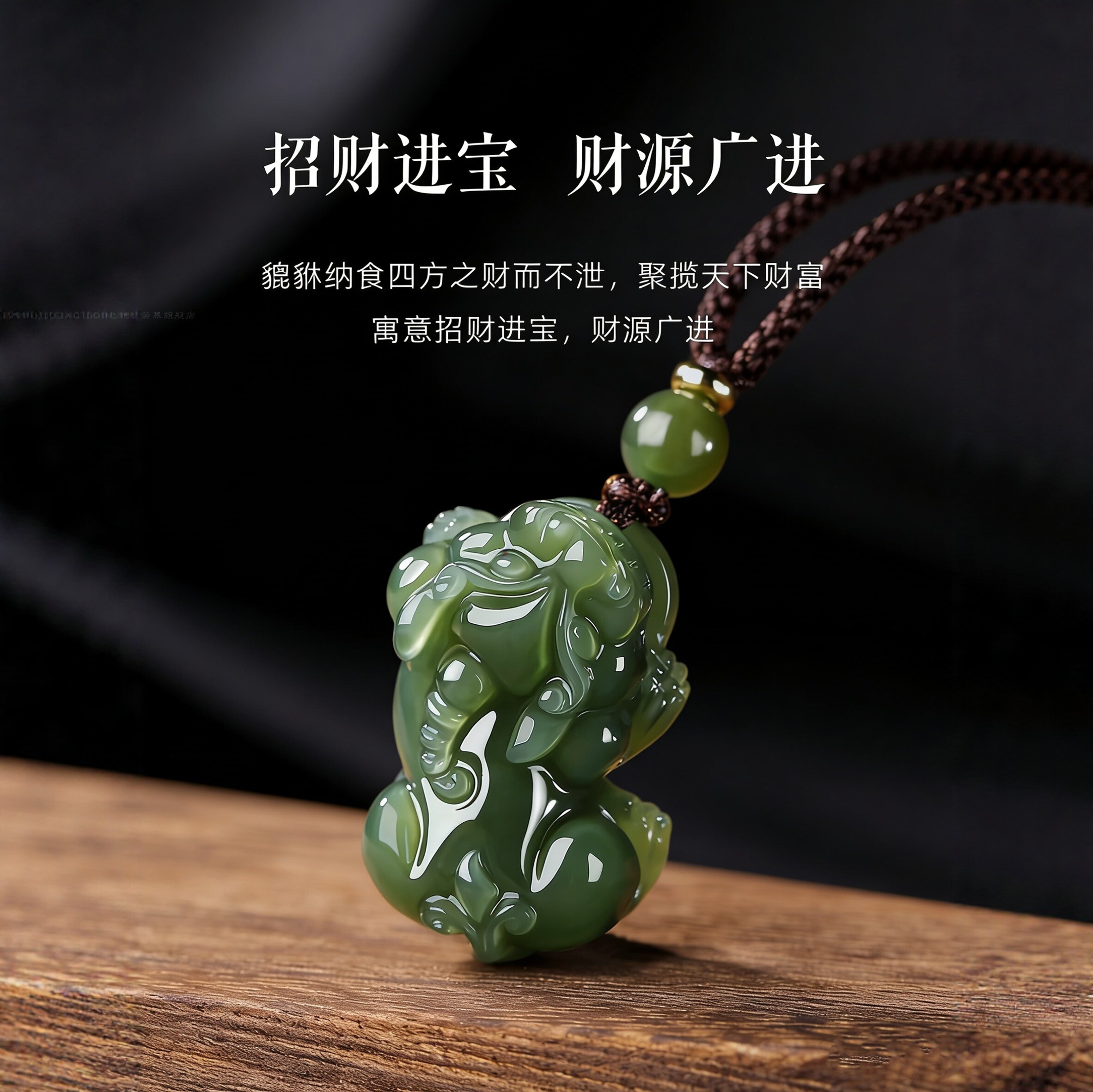 和田玉貔貅吊坠男女项链玉石玉坠玉佩皮丘招财情侣钥匙扣青玉挂件