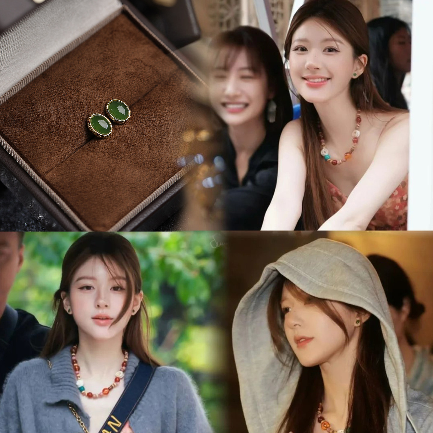 赵露思同款天然和田玉耳钉S925纯银礼物耳环珠宝翡翠新中式高级感,饰品/流行首饰/时尚饰品新,耳钉,淘宝优惠券,粉丝福利购,淘宝优惠卷