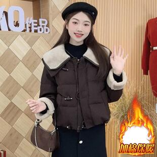 JOYIASS2025年冬季新款小个子时尚减龄女士加绒加厚衣加外套服