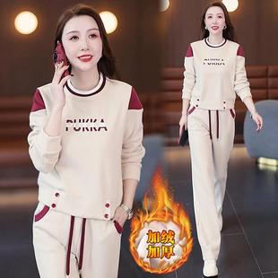 JOYIASS2025秋冬季新款高级感休闲运动服套装女加绒加厚卫衣阔腿