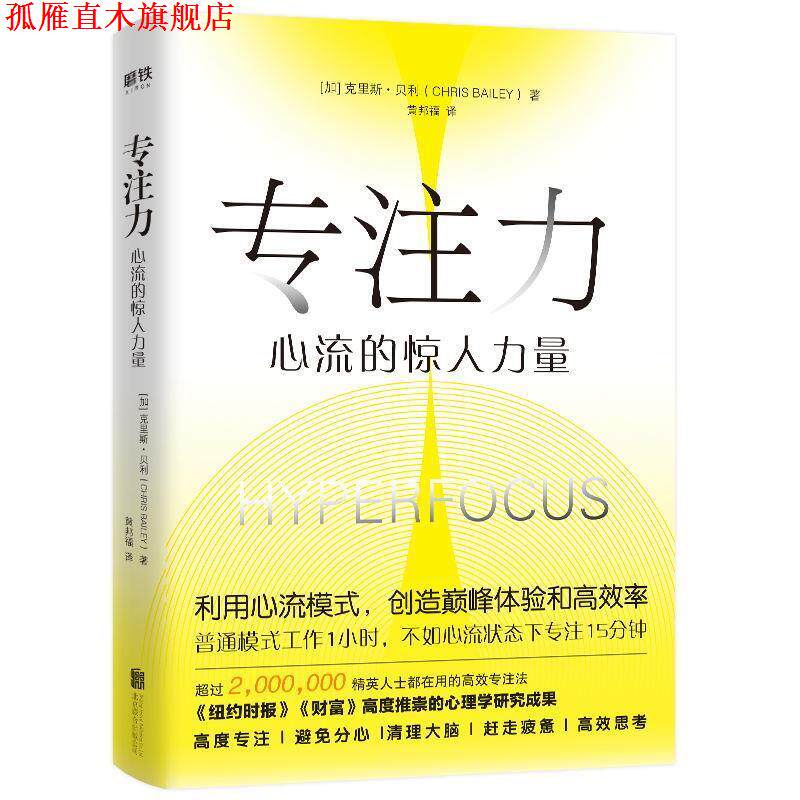 【正版书】 专注力：心流的惊人力量 [加]克里斯·贝利 北京联合出版公司