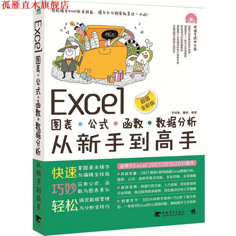 【正版书】 Excel图表·公式·函数·数据分析从新手到高手 专著 罗晓琳,魏艳编著 Excel· 罗晓琳,魏艳 中国青年出版社