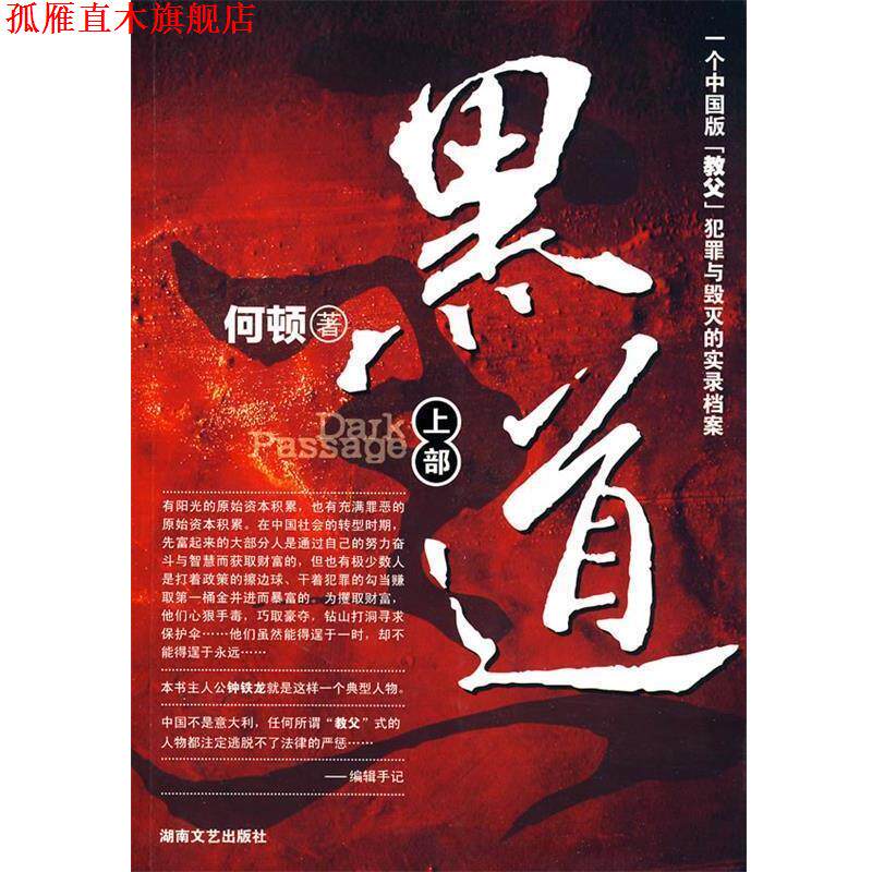 【正版书】 黑道 何顿 湖南文艺出版社