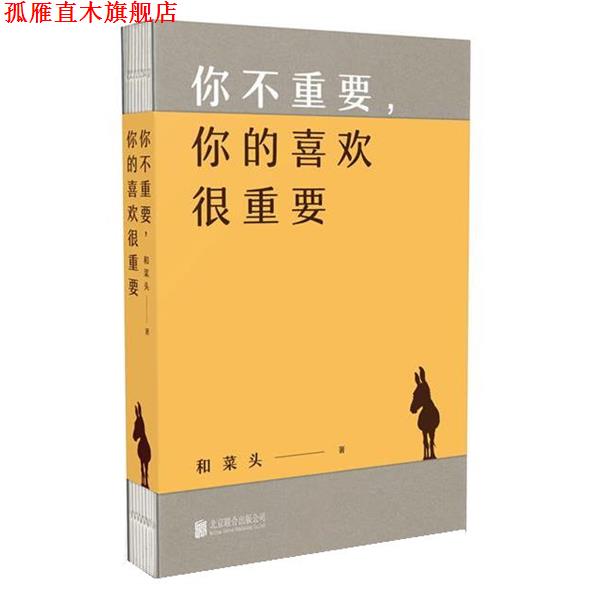 【正版书】 你不重要 你的喜欢很重要 和菜头 北京联合出版公司
