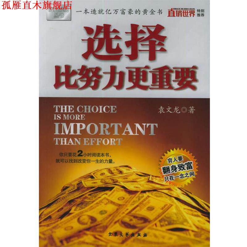 【正版书】 选择比努力更重要—迈向成功丛书 袁文龙 著 大众文艺出版社