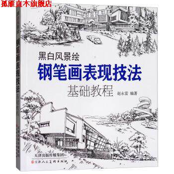 【正版书】 黑白风景绘·钢笔画表现技法:基础教程 赵永雷 著 天津人民美术出版社