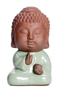 陶瓷哥窑手工艺品小如来佛像摆件中式家居博古架茶盘茶桌禅意装饰