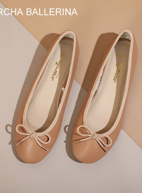 marcha ballerina/玛沙芭蕾2022年舒适平底正装蝴蝶结仙女风单鞋