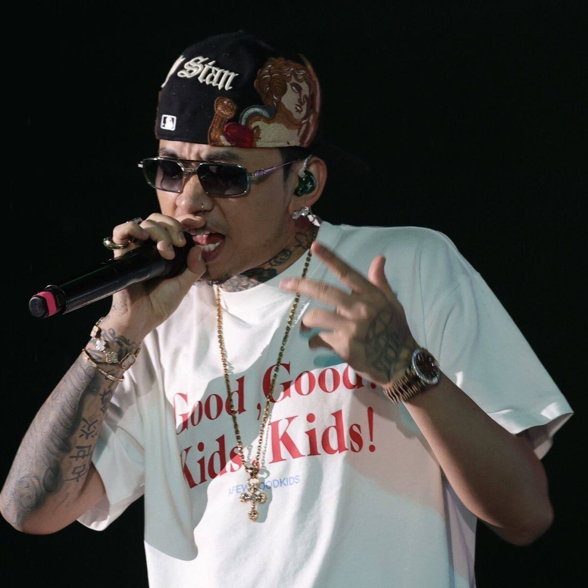 【马思唯同款】afgk24ss好儿童美式印花短袖t恤男女国潮夏季体恤