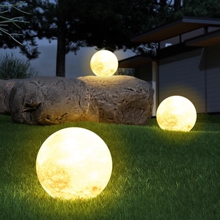 上海月亮灯露台照景灯防水花园布置地灯太阳能户外月球灯草坪灯