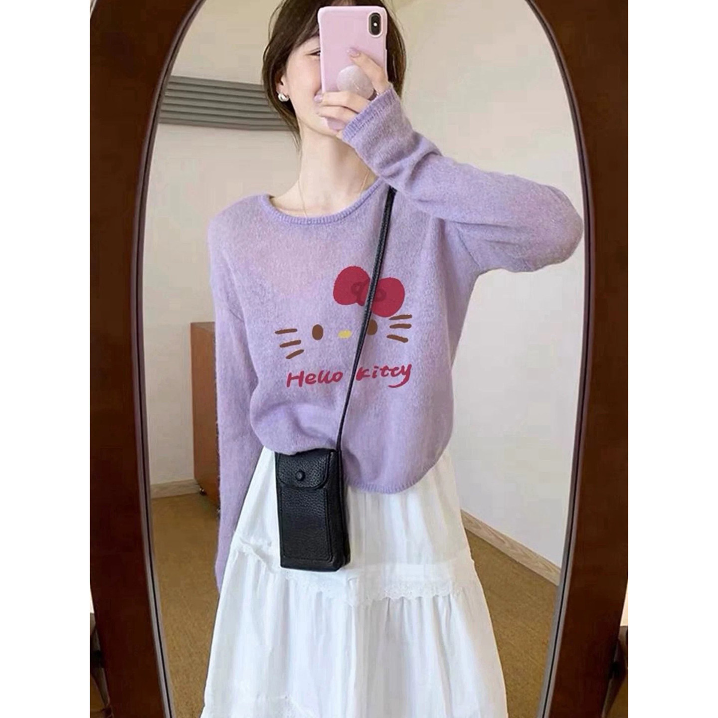 爱甜的野莓洋气甜美减龄毛衣女款2025新款宽松针织衫巨好看小衫潮