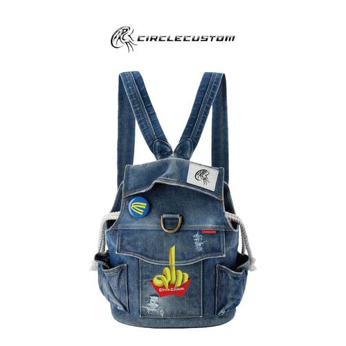 出游旅行小众设计感牛仔双肩包