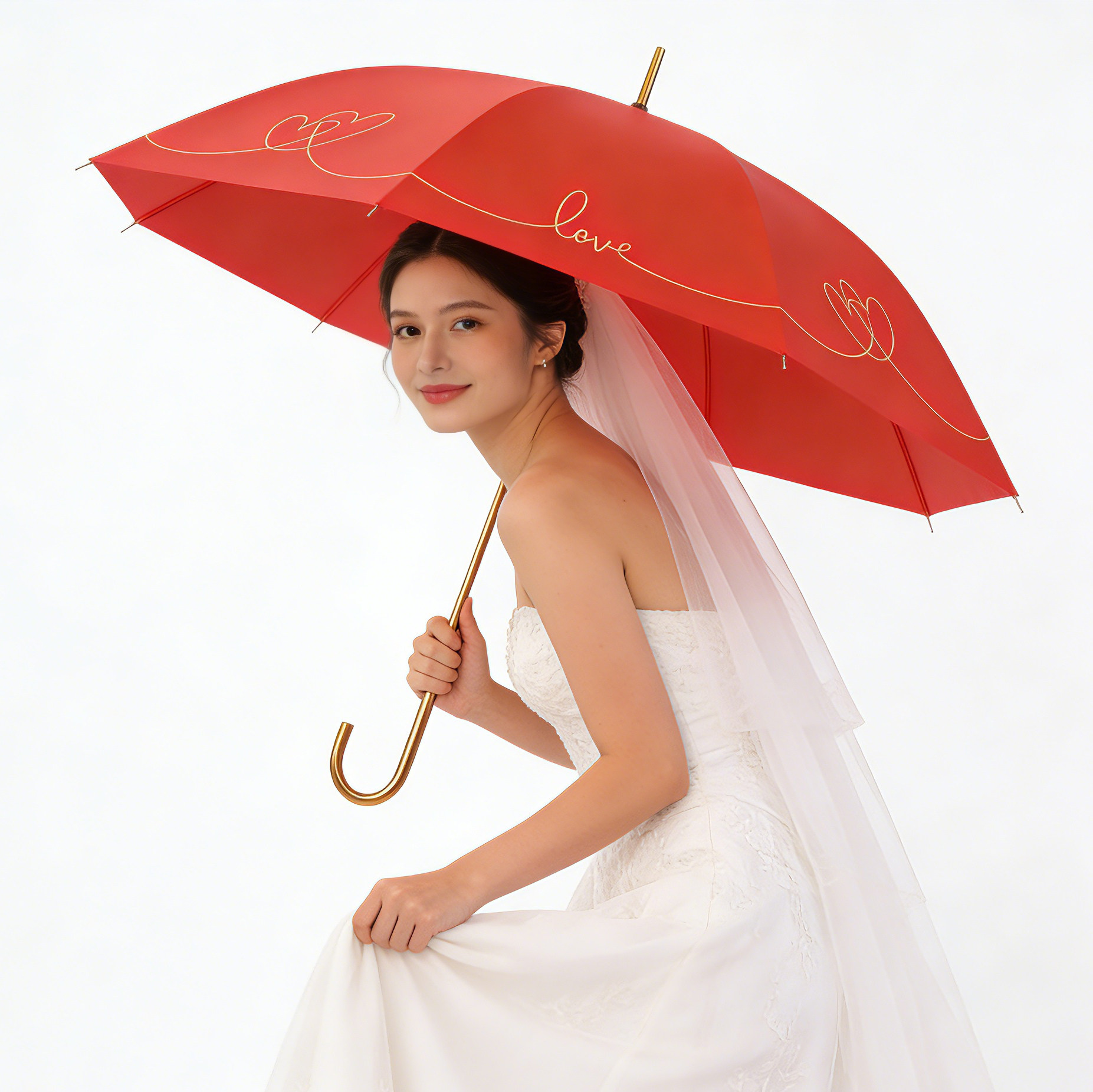新娘出门红伞高级婚伞 接新娘结婚用的新娘伞新娘子结婚出嫁雨伞