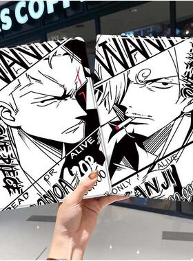 海贼王路飞ipad10保护套pro2024款11寸5苹果air7平板mini6壳4迷你3适用2三折2020带笔槽8第9代2021男女生2018