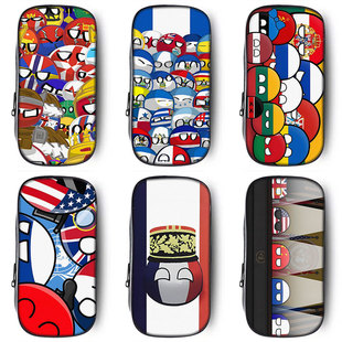 波兰球笔袋小学生文具盒初中生铅笔盒笔盒男童男孩子男生男孩2026新款ch国拟五常文具铅笔袋一年级学生文具袋