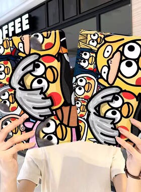 鸡你太美ipad10保护套pro2024款11寸5苹果air6平板mini7壳4迷你3适用2三折1带笔槽2018九8第9代2020恶搞爱坤