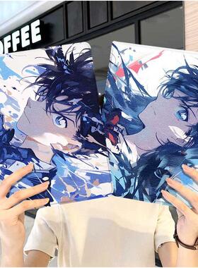 柯南新一小兰ipad10保护套pro2024款11寸5苹果air7平板mini6壳4迷你3适用2三折2020带笔槽8第9代2021情侣2018