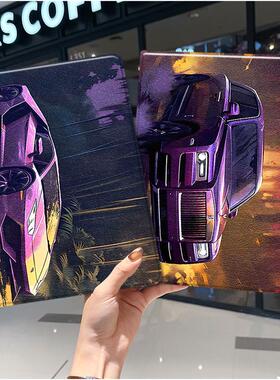 汽车跑车ipad10保护套pro2024款11寸5苹果air6平板mini7壳4迷你3适用2三折1带笔槽2018九8第9代2020创意2021